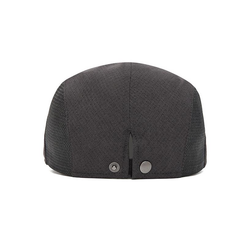 Cappello estivo da uomo in rete traspirante parasole berretto visiera berretto da giornalaio ad asciugatura rapida stile britannico