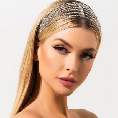 Fashion Rhinestone Head Chain Jewelry Wedding for Women Bridal Beautiful Headband Crystal Hair Accessories Gifts