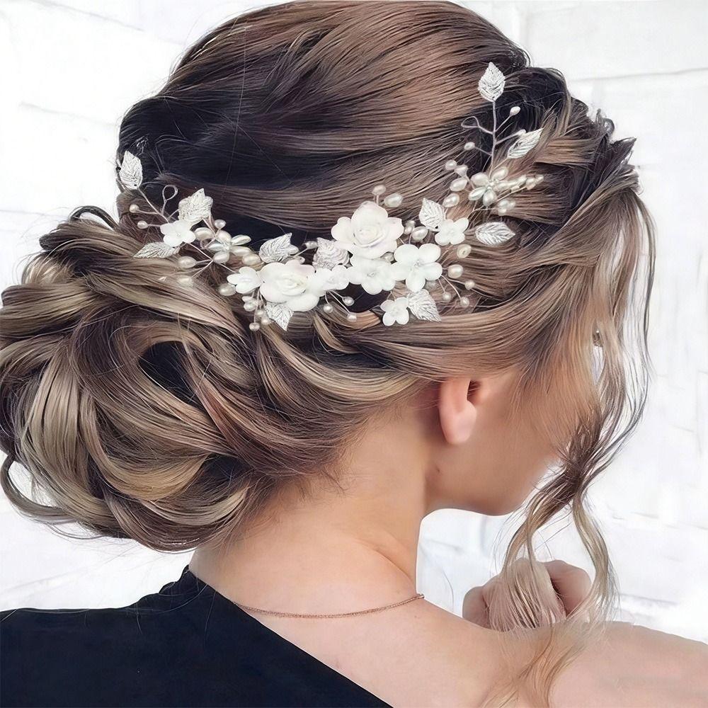 Flower Pearl Wedding Headband Rhinestone Wedding Hair Accessories Jewelry  Party Accessories