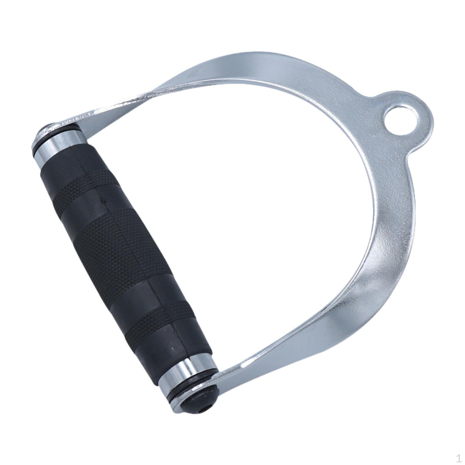 Рукоятка D-образная, трос, одинарный ряд, многоцелевая рукоятка для тяги сверху сидя