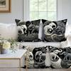 4-piece Modern Elephant Decorative Pillowcase Set, Modern Style with Zipper Closure, Perfect for Sofa, Living Room, and Bedroom