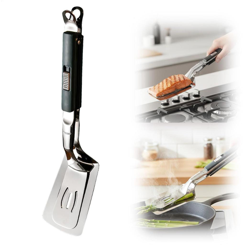 Stainless Steel Serving Tongs For BBQ Buffet Fish Frying Steak Salad Food FlipTrowel Clip Kitchen Accessories Heat-Resistant