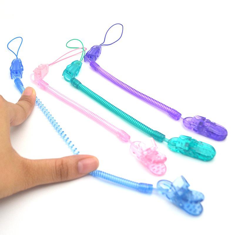 Stretchable  Spring  Chain Baby Pacifier Anti-drop Chain Retractable Teether Chain
