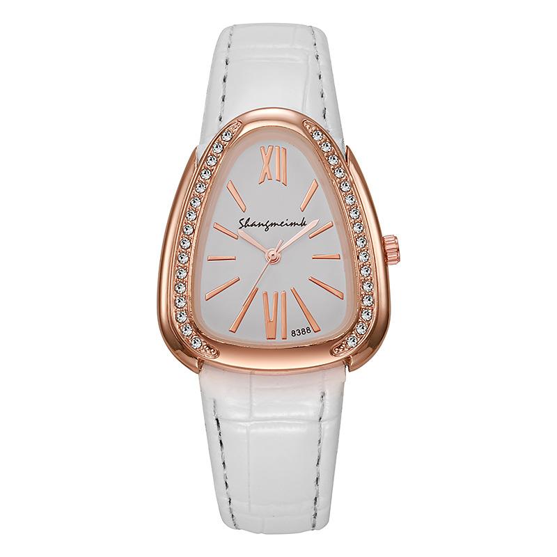 

Модные женские кварцевые часы с циферблатом в форме змеи, повседневные наручные часы с кожаным ремешком для женщин, часы в подарок, reloj mujer белый