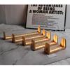 Wooden U-shaped LED Light Base Pedestal with USB-Cable Warm Light Lighted Stand