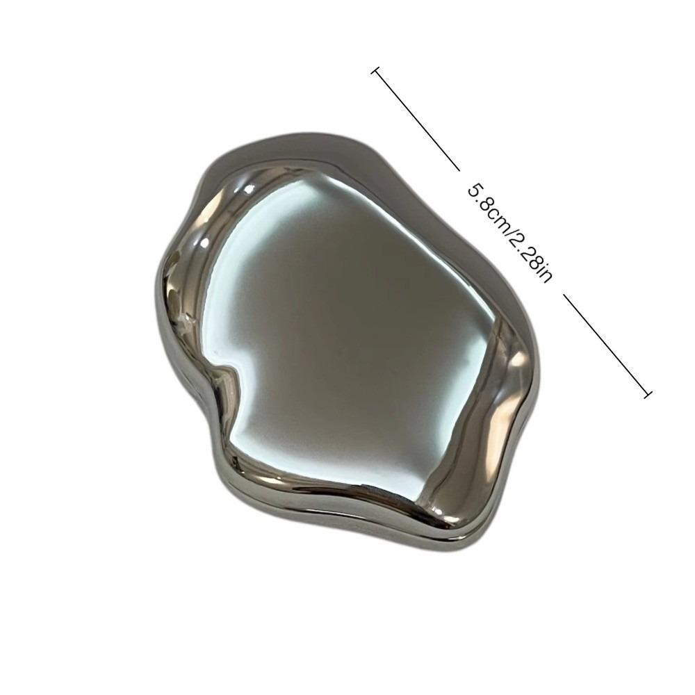 Fashion Metal Foldable Makeup Mirror Not Fragile Mini Cute Travel Compact Mirror Double-sided Portable Bag Small Mirror