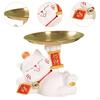 Cat Statue Storage Tray Jewelry Earrings Creative Desktop Organizer Animal Sculpture for