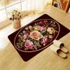 1Pcs Anti Fatigue Kitchen Rugs Vintage Floral  Print Waterproof Non-Slip Thick Cushioned Kitchen Mat Heavy Duty Comfort Standing Mat for Bathroom