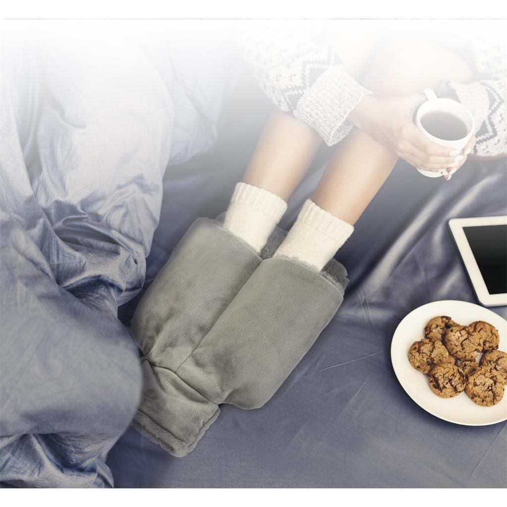 Hot water bottle slippers gray foot warmer