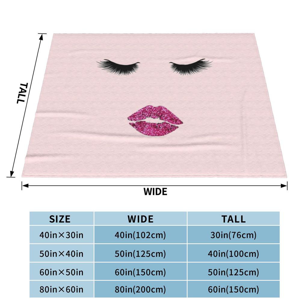 Sexy Glam Feminine Beauty Wink Eyelash Wool Blanket Eyelash Funny Throw Blankets for Home 200x150cm Quilt