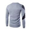 Herr Casual Slim Långärmad T-shirt Passform Skjorta Rundhalsad Patchwork Topp Blus