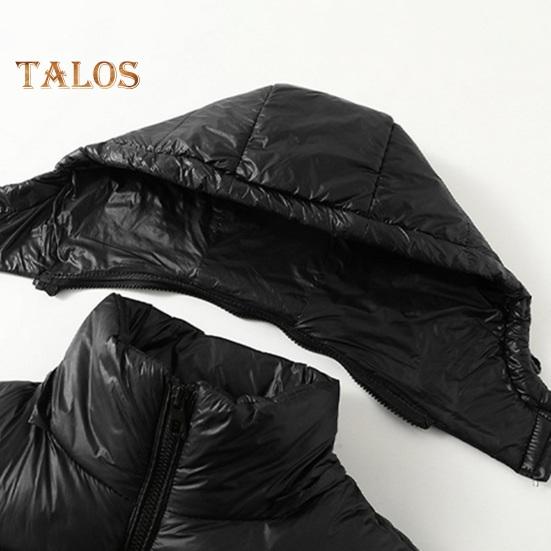 Herrevest Hette ermeløs vest frakk svart gylden farge dun bomull glidelåslommer vest jakke daglig slitasje