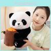Panda Holding Cute Bamboo And Stump Plush Toy For Birthdays Collectors And