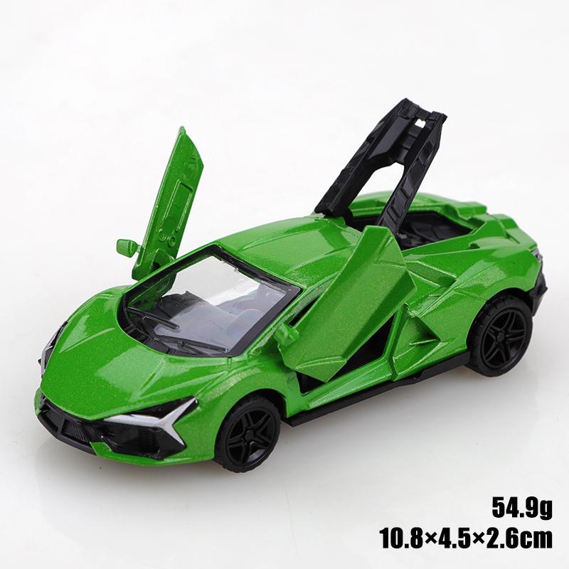 (Bagged) 1:43 Die-cast Metal Car, Imitation SVJ Pull-back Racing Car, Boy's Toy, Three Doors Openable, Small Scale Pocket Car
