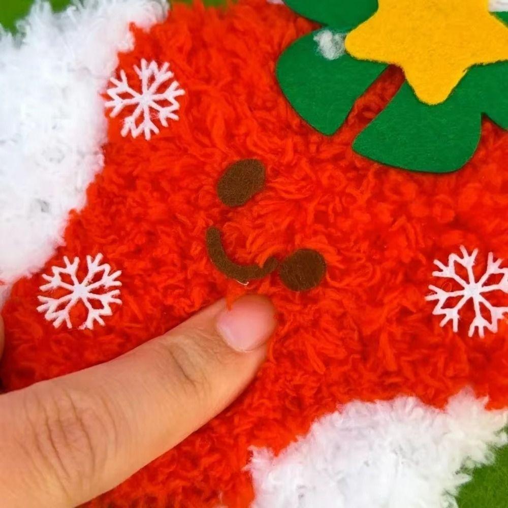 Non-Woven Fabric Christmas Sewing Kit Beginner Friendly Handicrafts Christmas Sewing Projects Fun Threading DIY Embroidery Kit
