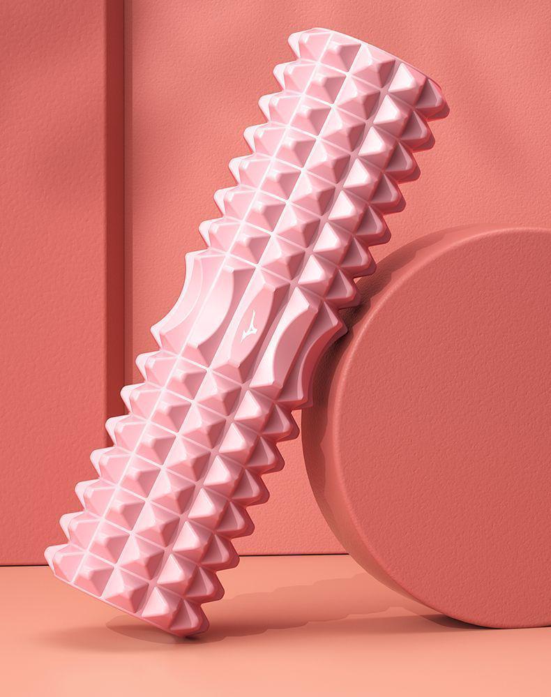 Beginners Foam Roller & Wolf Tooth Massage Stick for Muscle Relaxation, Non-Leg Slimming, and Fascia Fitness Yoga