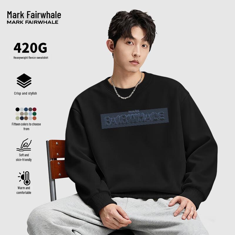 

Mark Fairwhale Men s Fleece Lined Loose Fit Round Neck Sweatshirt 4XL
