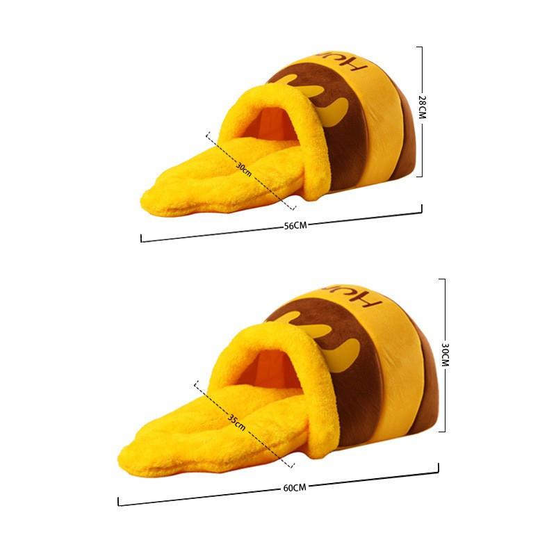 Pet Cozy Honeycomb Cat Bed With Plush Fleece For Winter And Allseason Use