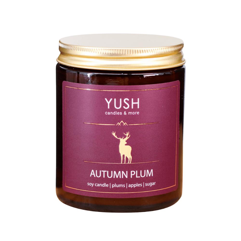Autumn plum - śliwkowa świeca sojowa - yush - 180ml