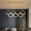 Modern Dining Room Chandelier Lighting Golden Ring Chandelier Nordic Interior Lights Living Room Kitchen Office Hanging Lights