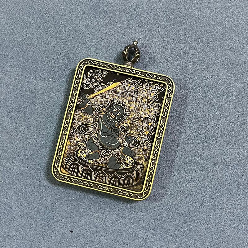 men and women Lucky Talisman decorative pendant alloy material Buddhist figure painting thangka Wealth Luck Feng Shui Decor