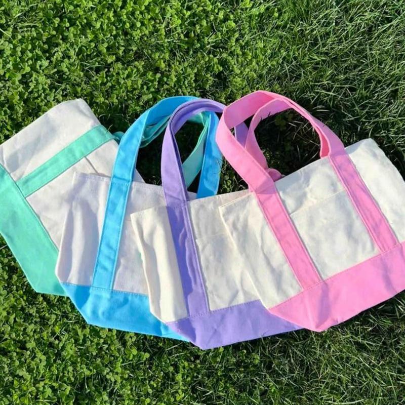 Borsa Tote Borsa Tote in Tela Borsa a Barchetta Borsa da Spiaggia Regali per Damigelle Regali per Feste Borsa Portaspesa Borsa con Custodia per Laptop per Donne Uomini
