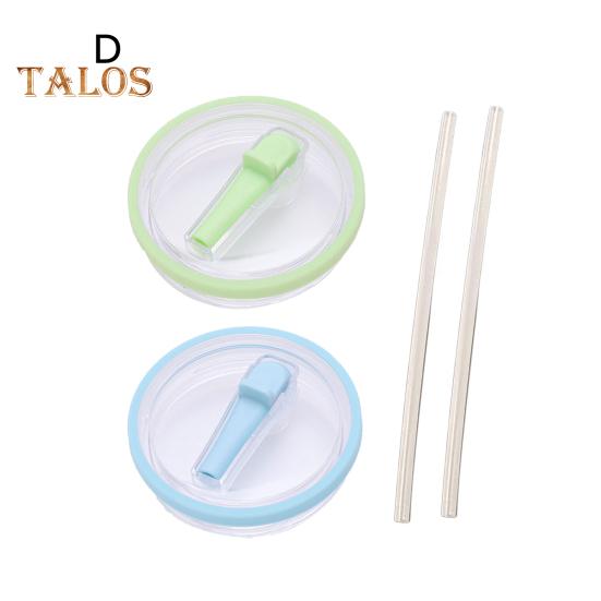 2 sady 40 oz víko sklenice se slámkou pro Stanley Quencher Opakovaně použitelné víko na brčko Náhradní kryt odolný proti stříkající vodě pro cestovní sklenici HydroJug