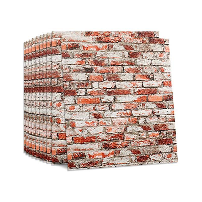 5/10pcs 70*77cm 3D Brick Wall Paper for Living Room Bedroom TV Wall Waterproof Self-Adhesive Wallpaper Foam DIY Wall Stickers