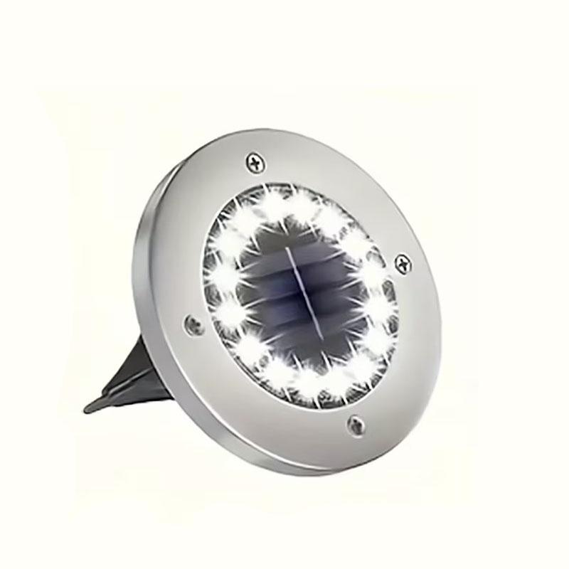 Солнечный наружный грунтовый светильник с 16 светодиодами, наружное декоративное ландшафтное освещение, солнечные светильники для газонов, садов, дворов и дорожек 1PC белый