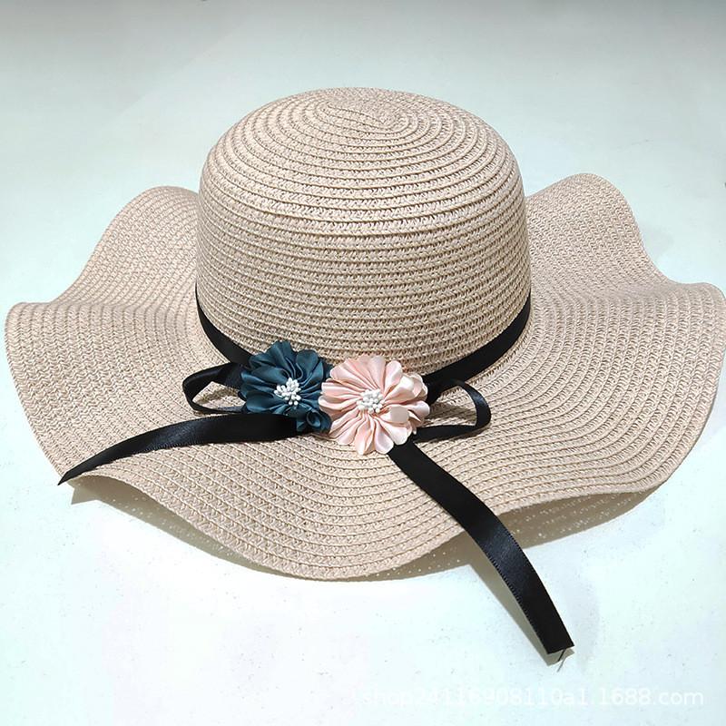 Summer Straw Hat With Wide Brim Sun Protection For Women Beach Travel