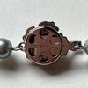 Used Akoya Pearl Blue Necklace Blue Gray 6.5-7.0mm Genuine Pearl Silver Hardware Pearl Necklace with Certificate of Authenticity