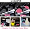 2PCS Auto Car Cup Holder Coasters Silicone Anti-Slip Bling Crystal Drink Car Cup Mat,Universal Vehicle Interior Accessories