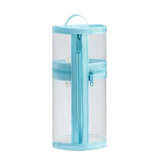 Pencil Case Large Capacity Transparent Mesh Pencil Bag Multifunctional Student Stationery Storage Organizer Cosmetic Bag for School Office Travel