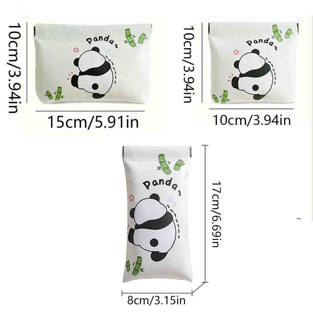 Blattfederbeutel Lippenstift Aufbewahrungstasche Panda Brillenetui Niedliche Make-up Tasche Mädchen