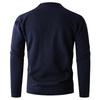Men's Fleece-Lined Half-Zip Stand-Up Collar Knit Pullover for Autumn/Winter