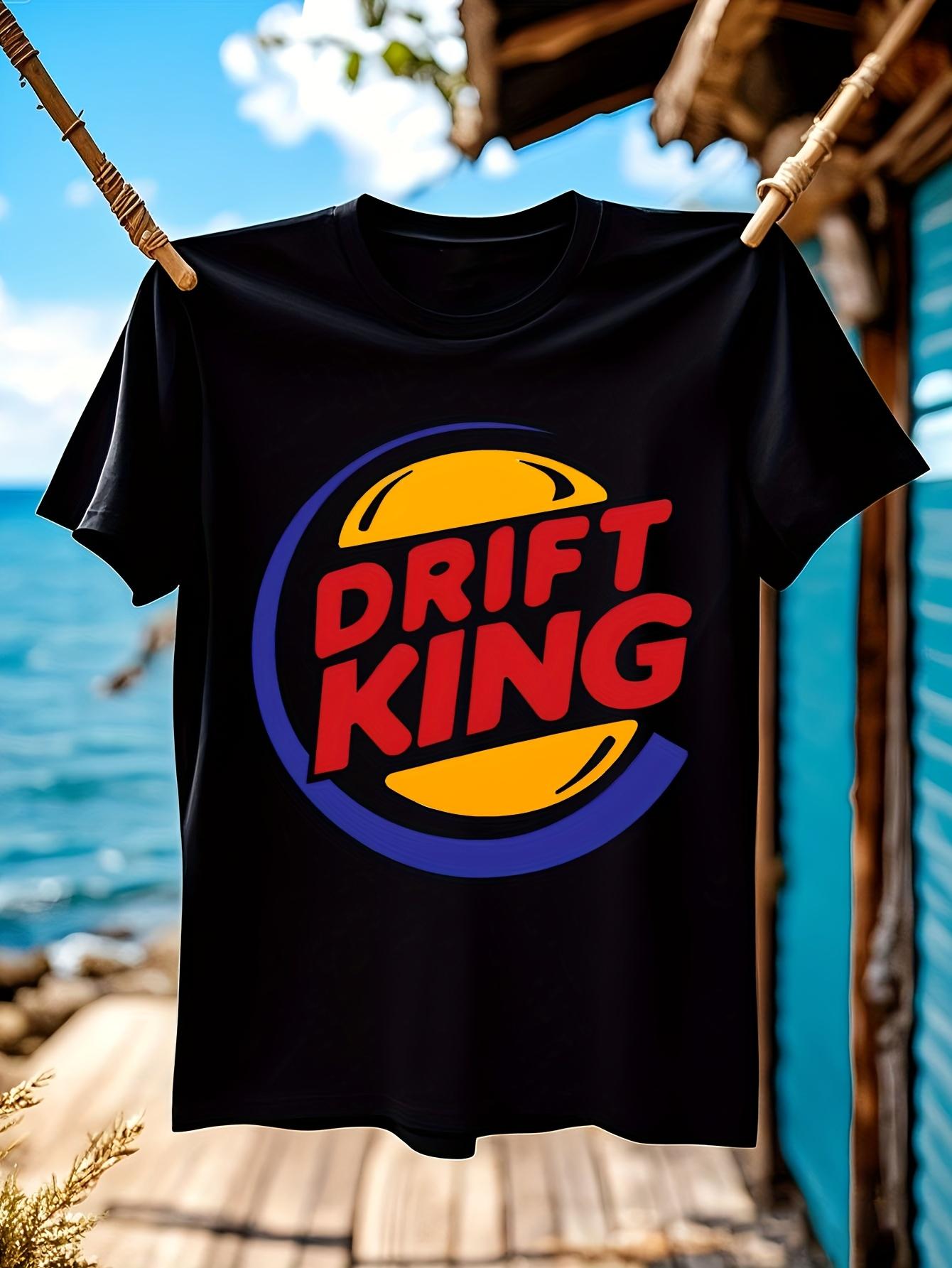 Drift King Funny Tshirt Funny Fast Muscle Car Graphic Tee... M