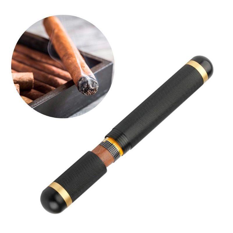 Cigars Box Single Cigar Tube Moisturizing Portable Metal Cigar Case