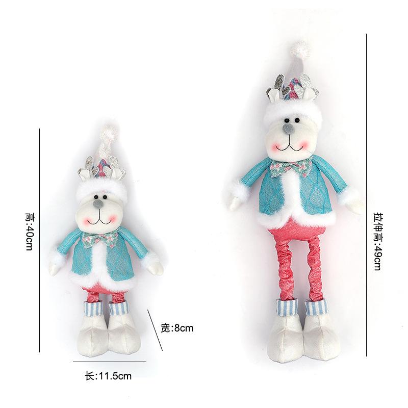 

Christmas decoration telescopic doll candy color cartoon doll Santa Claus party ornament window decoration