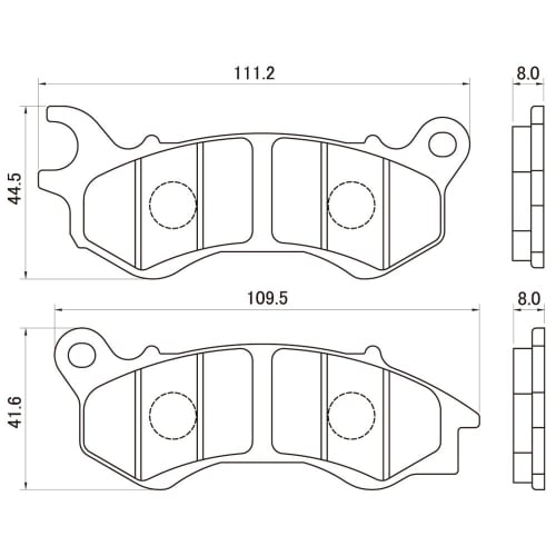 Daytona Motorcycle Brake Pad Hyper Sintered Pad (Sintered Metal Pad) PCX150KF12/KF18(12-17) LEAD125(13) PCX125JF28/JF56(10-17) Etc. Front 92030 Thread