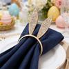 6 Piece Zinc Zinc Alloy Bunny Ear Napkin Holder 3 D Ear Napkin Buckle Creative Decorative Napkin Ring  Banquet