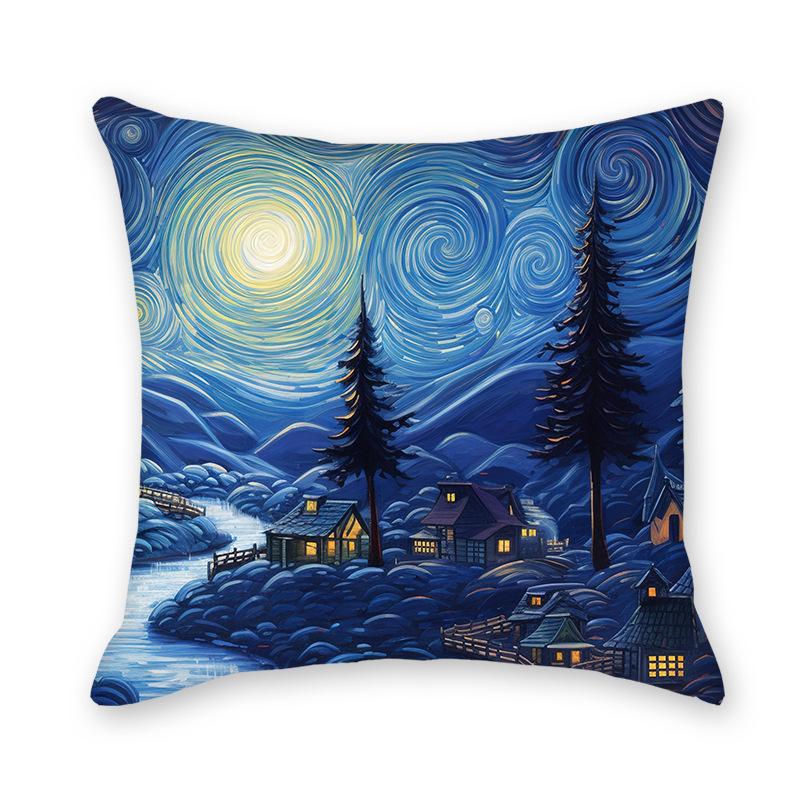 Neue Abstrakte Sternenhimmel Zuhause Sofa Lendenkissenbezug Bettseite Sofa Imitation Superweicher Lendenkissenbezug