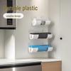 Adjustable Wall-Mounted Kitchen Trash Bag and Cling Film Holder