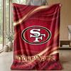 San Francisco 49ers Custom Flannel Throw Blanket Print Your Name Text Soft Warm Blanket Holiday Present