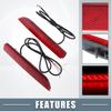 ABSOPRO LED Tail Fog and Turn Signal Lights for Nissan Sentra Plastic with Red Set of 2 Lights, Lights, (265608990B) (2020-2021), Lenses,