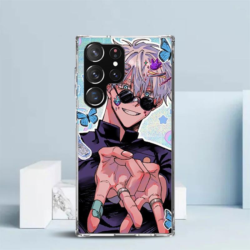 Kaisen J-Jujutsu Gojo Satoru Phone Case For Samsung Galaxy S24 S25 Edge S26 Ultra S22 S23 Plus S21 + S20 FE Soft TPU Back Cover
