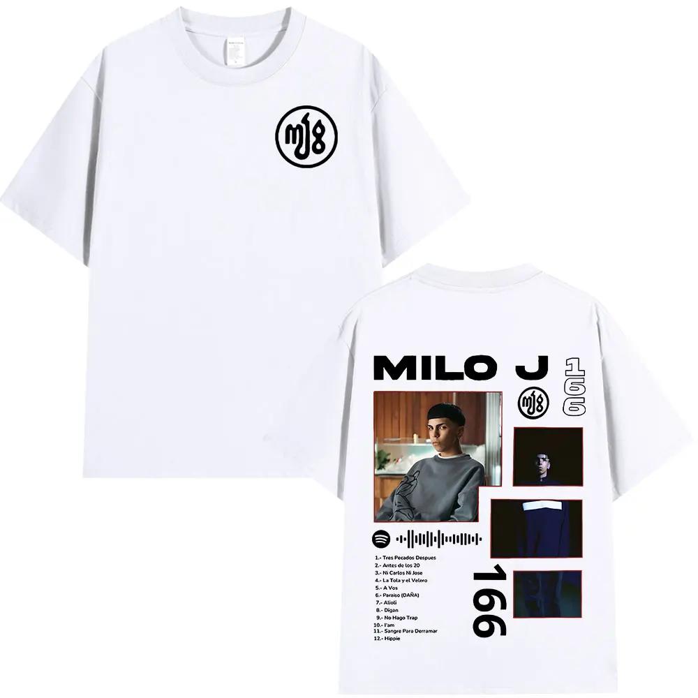 Rapper Milo J 166 Album Graphic T Shirt Men Women Fashion Hip Hop T-shirt Cotton Oversized Short Sleeve T-shirts Tops Streetwear