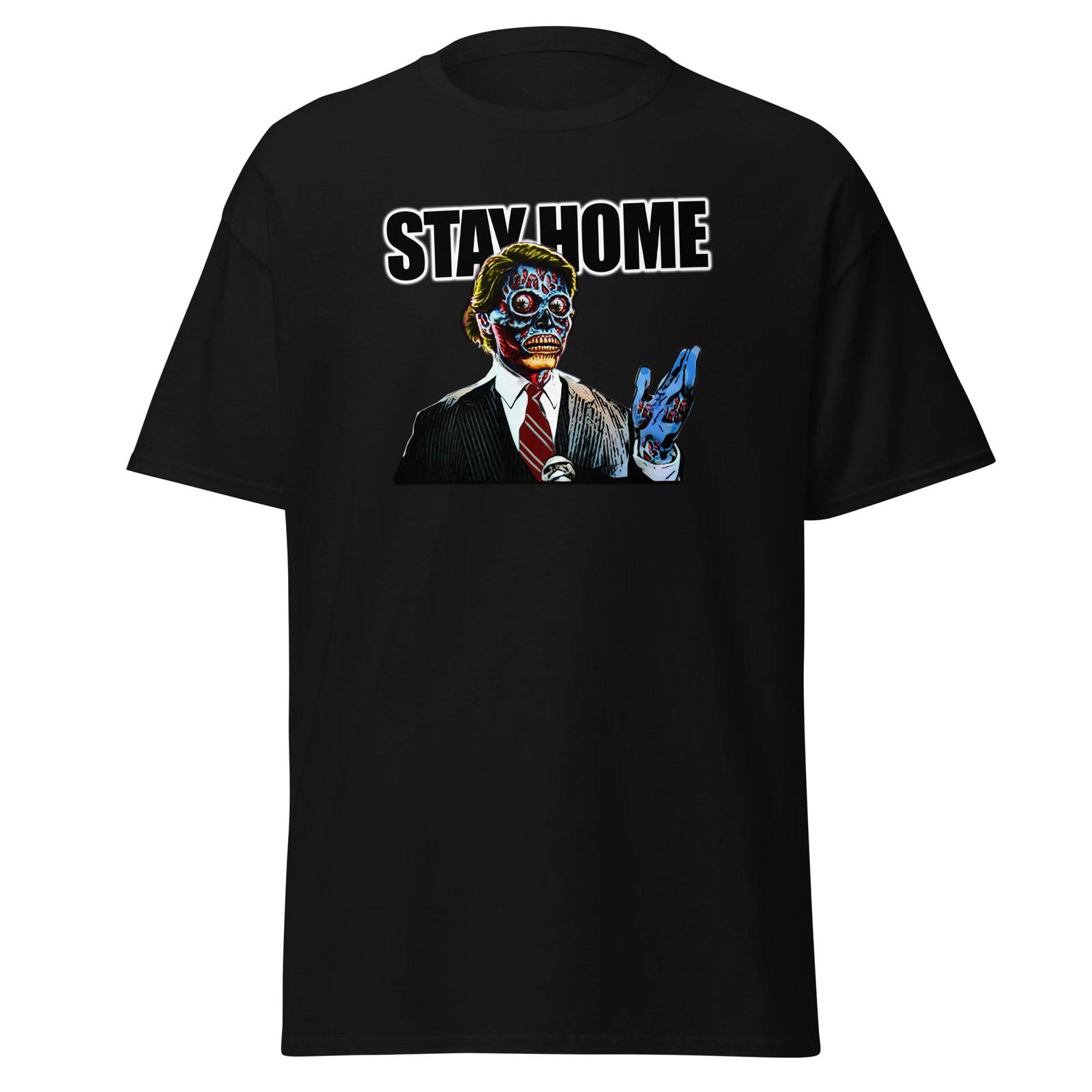 Men s and Women s T-shirts they live tee 80s horror shirt Stay home S