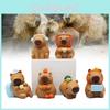 Entzückende Capybara-Figur Niedliches rundliches Wasserschwein Kreatives PVC Sammelmodell Set