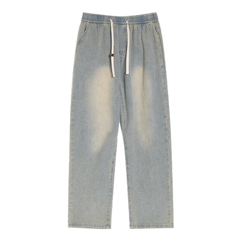 ZunZhe Men's Lightweight Retro Straight-Leg Jeans