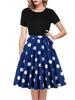 Round Neck Short-Sleeve Printed Dress